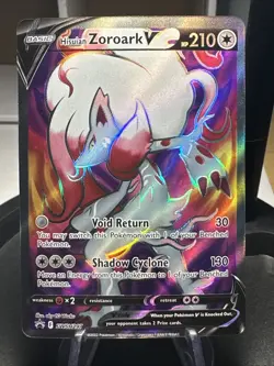 Pokemon Hisuian Zoroark V Full Art Ultra Rare SWSH297 Black Star Promo NM Card - Image 2