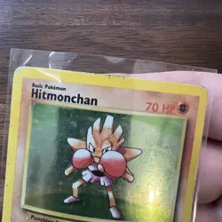 Pokemon TCG Hitmonchan Base Set Holo Unlimited Rare Card 7/102 HP - Image 5