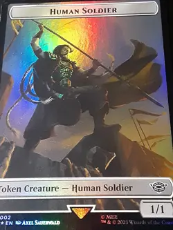Human Soldier Food Token FOIL (Alt Food #3), LOTR , NM , MTG , FREE SHIPPING - Image 1