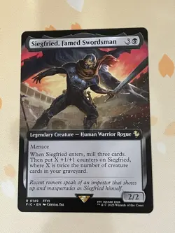 Magic The Gathering, Siegfried, Famed Swordsman, Extended Art, ENG, NM - Image 1