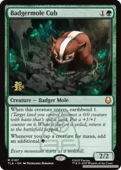 Badgermole Cub [PRE - 167] - NM [Foil] TCG MTG - Image 1