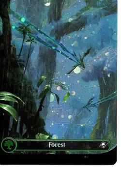 Edge of Eternities #371 Forest (0371) (Borderless) (Galaxy Foil) - Image 1