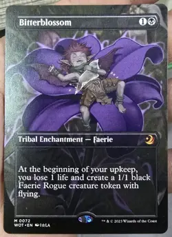 MTG - Bitterblossom - WOT 0072 - Anime Borderless - NM - Image 1
