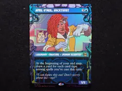 MTG TEENAGE MUTANT NINJA TURTLES TMNT APRIL O'NEIL, HACKTIVIST RARE FOIL - Image 1