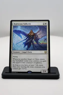 1x Righteous Valkyrie R NM Kaldheim (KHM) MTG Magic the Gathering - Image 1