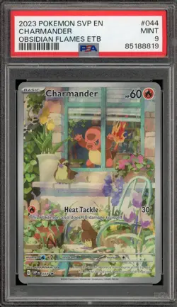 Pokemon Charmander Obsidian Flames ETB Promo SVP EN 044 PSA 9 Mint - Image 1