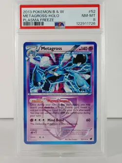 Metagross - POKEMON - Plasma Freeze - #52 - Holo Rare - 2013 - PSA 8 - Image 1
