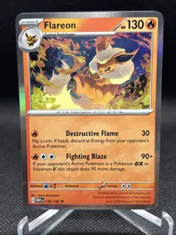 Flareon 151 Holo Rare Pokemon TCG 136/165 Scarlet & Violet - Image 1