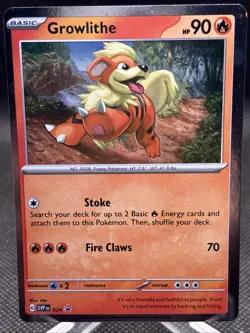 Growlithe Pokemon Scarlet & Violet SVP 024 Cosmos Holo Black Star Promo 2023 - Image 1