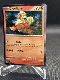Growlithe Pokemon Scarlet & Violet SVP 024 Cosmos Holo Black Star Promo 2023 - Image 2