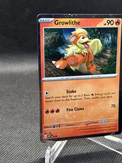 Growlithe Pokemon Scarlet & Violet SVP 024 Cosmos Holo Black Star Promo 2023 - Image 3