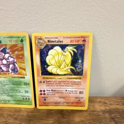 Pokemon Base SHADOWLESS Holo Lot 4 Cards Chansey Raichu Nidoking Ninetales LP+/- - Image 5