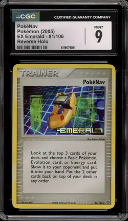 Pokemon Pokenav EX Emerald Reverse Holo #81 CGC 9 Mint - Image 1