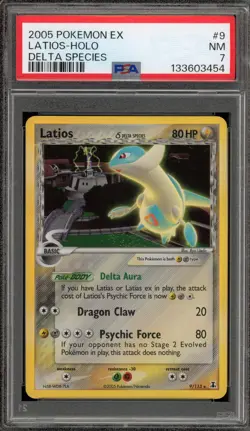 Pokemon Latios EX Delta Species Holo Rare #9 PSA 7 - Image 1