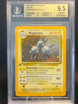 Pokemon Card Magneton 9/102 Holo - Base Set 1st Edition BGS 9.5 Italian - Image 1