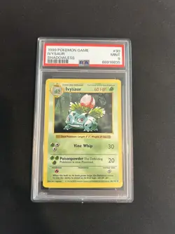 1999 POKEMON GAME BASE SET SHADOWLESS #30 IVYSAUR PSA 9 MINT - Image 1