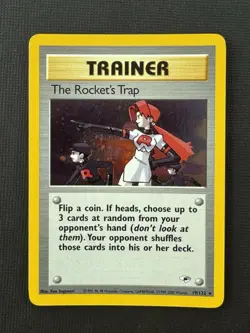 Pokemon The Rocket's Trap 19/132 Team Rocket Holo Rare Trainer Wizards 2000 - Image 1