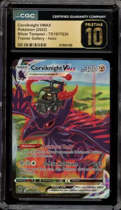 Pokemon Corviknight VMAX Silver Tempest Full Art #TG19 CGC 10 Pristine - Image 1