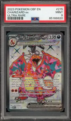 Pokemon Charizard ex Obsidian Flames Ultra Rare #215 PSA 9 Mint - Image 1