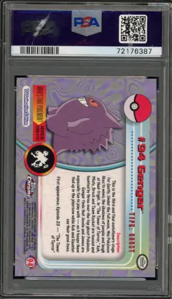 Pokemon Topps Chrome Gengar #94 PSA 10 Gem Mint - Image 2