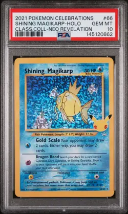 PSA 10 2021 Pokemon Shining Magikarp Holo Celebrations Classic Collection 66 - Image 1