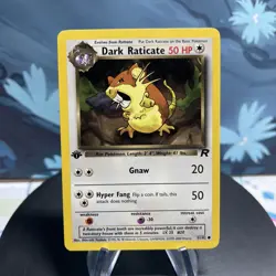 Pokemon Dark Raticate 51/82 Team Rocket 1st Edition LP - Image 1