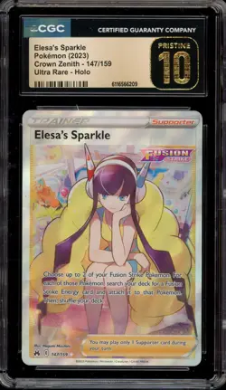 Pokemon Elesa's Sparkle Crown Zenith Full Art #147 CGC 10 Pristine - Image 1