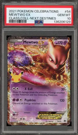 Pokemon Mewtwo EX Celebrations Classic Coll. #54 DAMAGED SLAB PSA 10 - Image 1