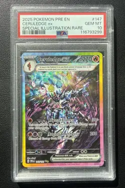 PSA 10 Pokemon Ceruledge ex 147/131 Sv: Prismatic Evolutions Holo GEM MINT - Image 1