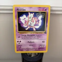💥Mewtwo #3 WOTC Black Star Promo WB The First Movie Vintage Pokemon TCG - Image 1