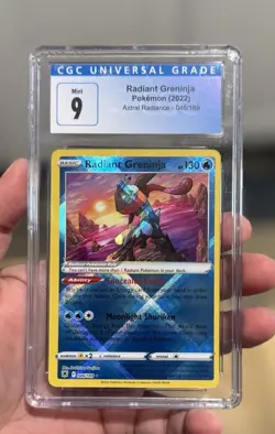 CGC 9 MINT Radiant Greninja 046/189 Astral Radiance Holo Rare Pokemon - Image 1