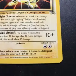 1999 Electabuzz #2 - WB Kids First Movie Promo Non-Holo Rare - Pokemon TCG - NM - Image 3