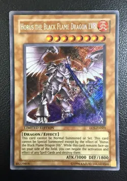 Konami Horus the Black Flame Dragon LV8 Elemental Energy Limited Secret Rare Ho… - Image 1