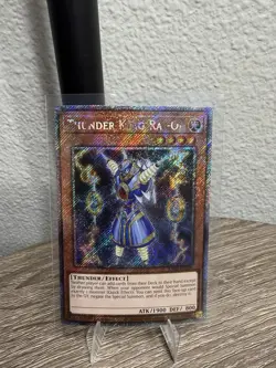 Yugioh/ Thunder King Rai-Oh/ Platinum Secret Rare/ RA03/ 1st Edition/ Mint - Image 1