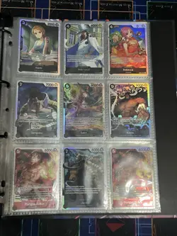 Bandai One Piece Card Game 97 Mixed Cards Lot w/Binder - Image 5