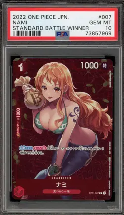 One Piece CCG Nami Standard Battle Winner Japanese ST01-007 PSA 10 Gem Mint - Image 1