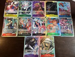 Bandai One Piece CCG card lot of 12 SR cards Azure Sea’s Seven Fast Shipping - Image 1