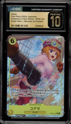 One Piece CCG Koala Emperors JPN SR Alt Art Parallel OP09-103 CGC 10 Pristine - Image 1