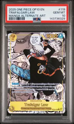 Trafalgar Law OP10-119 Manga Alternate Art One Piece PSA 10 *329 - Image 1