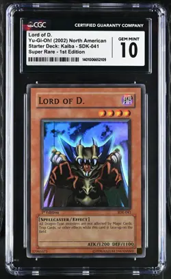 1st Edition 2002 CGC 10 Lord of D. SDK-041 Starter Deck: Kaiba Yu-Gi-Oh! - Image 1
