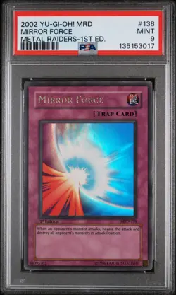 Mirror Force MRD0138 1st Edition Ultra Rare Yugioh PSA 9 *017 - Image 1