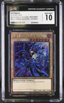 Dark Magician RA04-EN001 1st Edition QCR Yu-gi-oh! CGC 10 Gem Mint *023 - Image 1