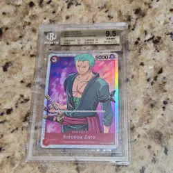 BGS 9.5 2022 ONE PIECE RORONOA ZORO ROMANCE DAWN CHARACTER RARE OP01-025 ENGLISH - Image 1
