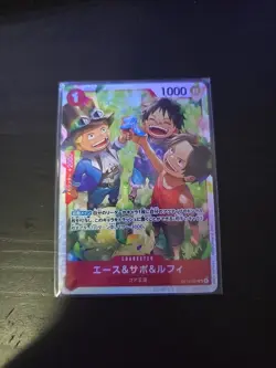 Ace & Sabo & Luffy OP13-007 SR Carrying on His Will ONE PIECE Card Game Japan NM - Image 1