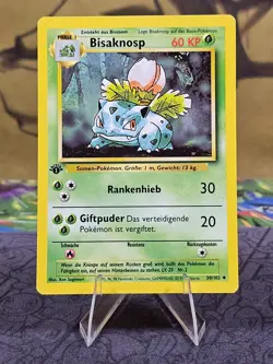 Pokemon Bisaknosp 30/102 1st Edition Card German Base Set Uncommon NM - Image 1