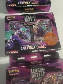 3 Sealed Pokemon TCG: Shadow Rider Calyrex VMAX League Battle Deck Cards Boxes - Image 3