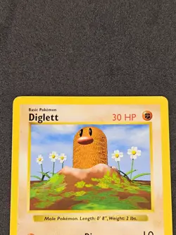 Shadowless Diglett 47/102 1999 Base Set Shadowless Pokemon Card TCG LP- - Image 2