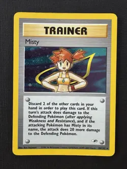 Pokemon TCG Misty 18/132 Gym Heroes Holo Rare Trainer Card - Image 1