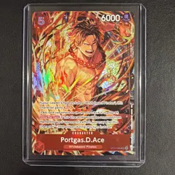 One Piece TCG Portgas D. Ace Illustration Box Promo Card Foil ST15-005 NM - Image 1
