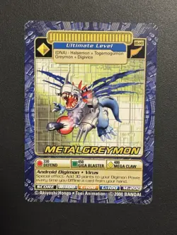MetalGreymon Digimon BO-143 Card Digi-Battle Series 3 2000 Bandai Non Holo - Image 1